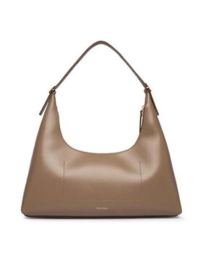 Calvin Klein Torebka Emblem Hw Lthr Shoulder Bag LV04F3262G Beżowy