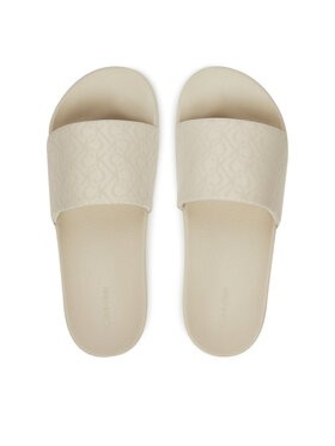 Calvin Klein Klapki Pool Slide - Jacq HW0HW02420 Écru
