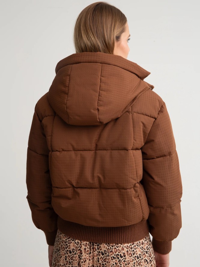 Kurtka damska z wypełnieniem brązowa Cytylia 802