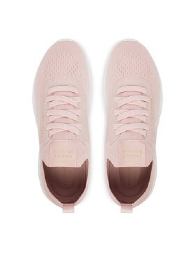 Tommy Hilfiger Sneakersy Th Knit Extralight Runner FW0FW09112 Beżowy jasny