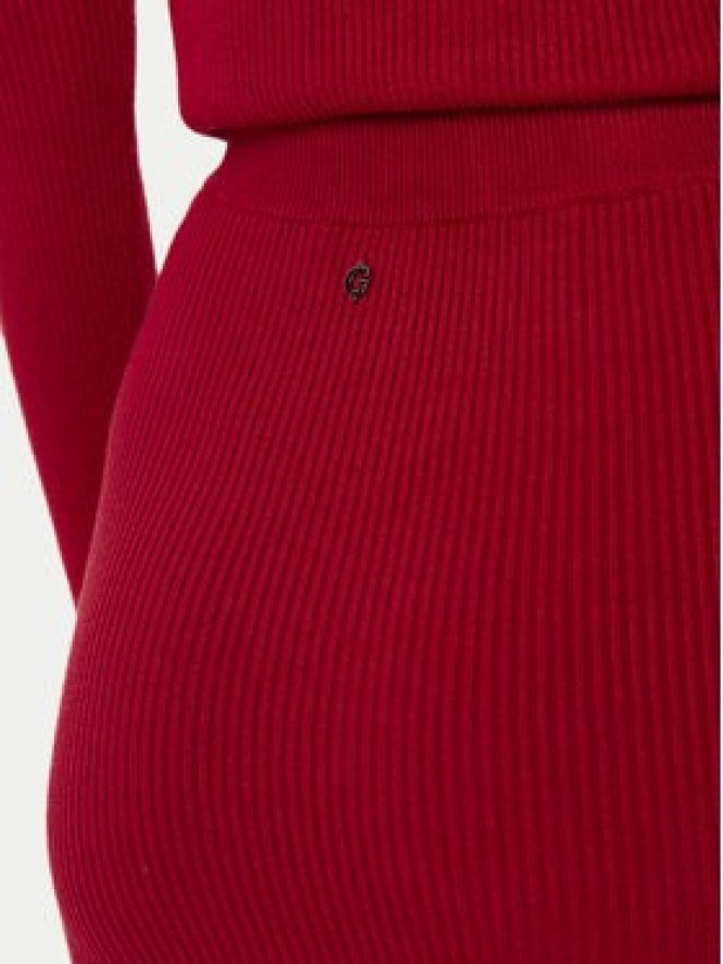 Guess Spódnica midi W5RD15 Z2V62 Czerwony Slim Fit