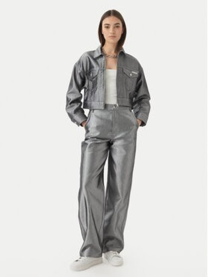 Calvin Klein Kurtka jeansowa LV047E715G Srebrny Relaxed Fit