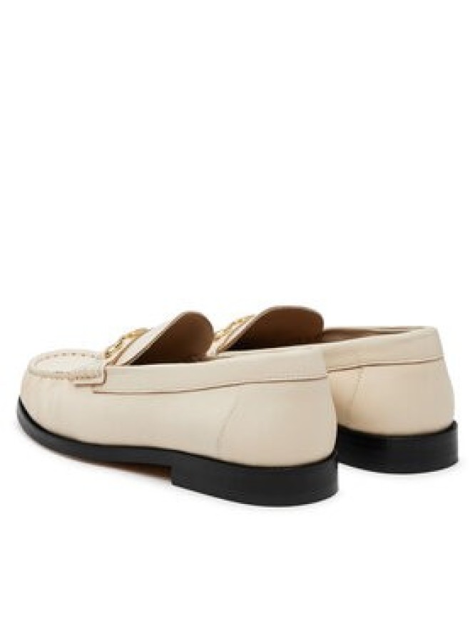 Tommy Hilfiger Półbuty Soft Leather Horsebit Loafer FW0FW08414 Écru