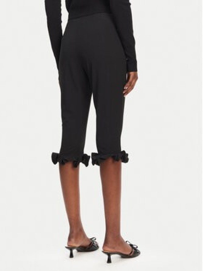 ROTATE Spodnie capri 113809100 Czarny Slim Fit