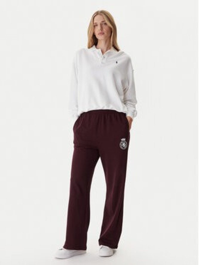 Tommy Hilfiger Spodnie dresowe UW0UW06081 Bordowy Wide Leg