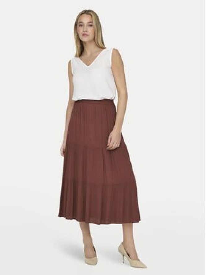 ONLY Spódnica maxi Mikka 15324808 Brązowy Regular Fit