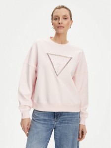 Guess Bluza W5YQ04 KC8I0 Różowy Regular Fit