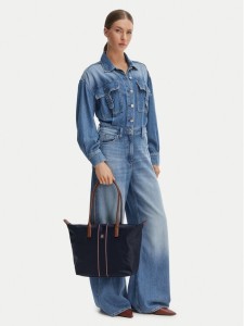 Tommy Hilfiger Torebka Popette Tote Corp AW0AW17706 Granatowy