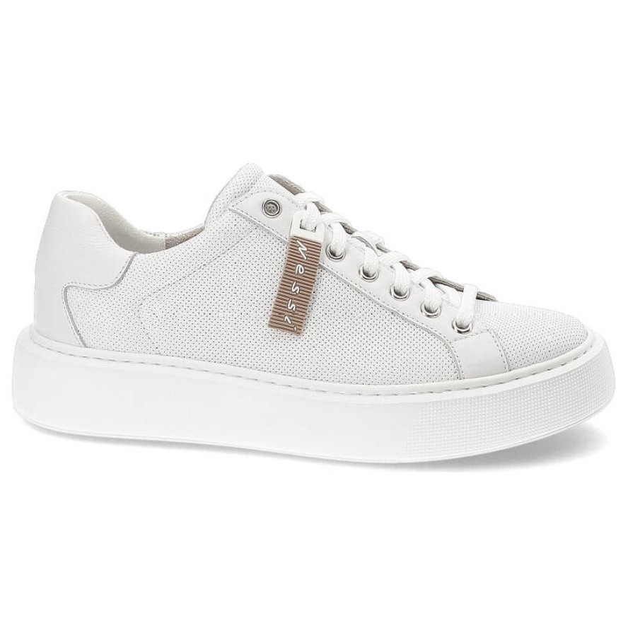 Białe Sneakersy Nessi Modne Półbuty Damskie