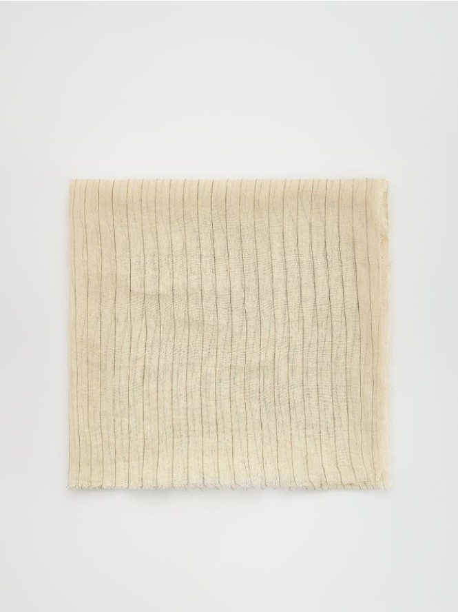 Lniany szalik - beżowy