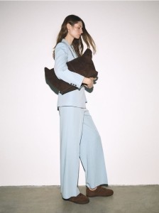 Skórzane sneakersy - brązowy