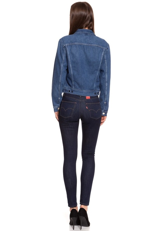 DAMSKA KURTKA JEANSOWA LEE ZIP CROPPED RIDER BELLEVILLE L54DGGMI 112112767