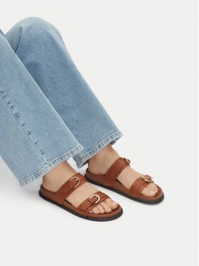 JENNY Klapki L09092 Brązowy