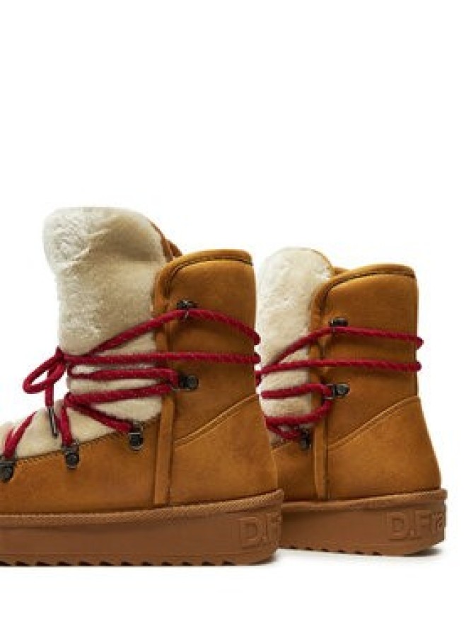 D.Franklin Śniegowce Nordic Trk Fur DFSH370005 Żółty