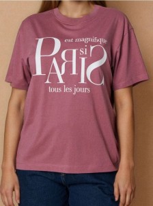 Koszulka z napisem - różowy