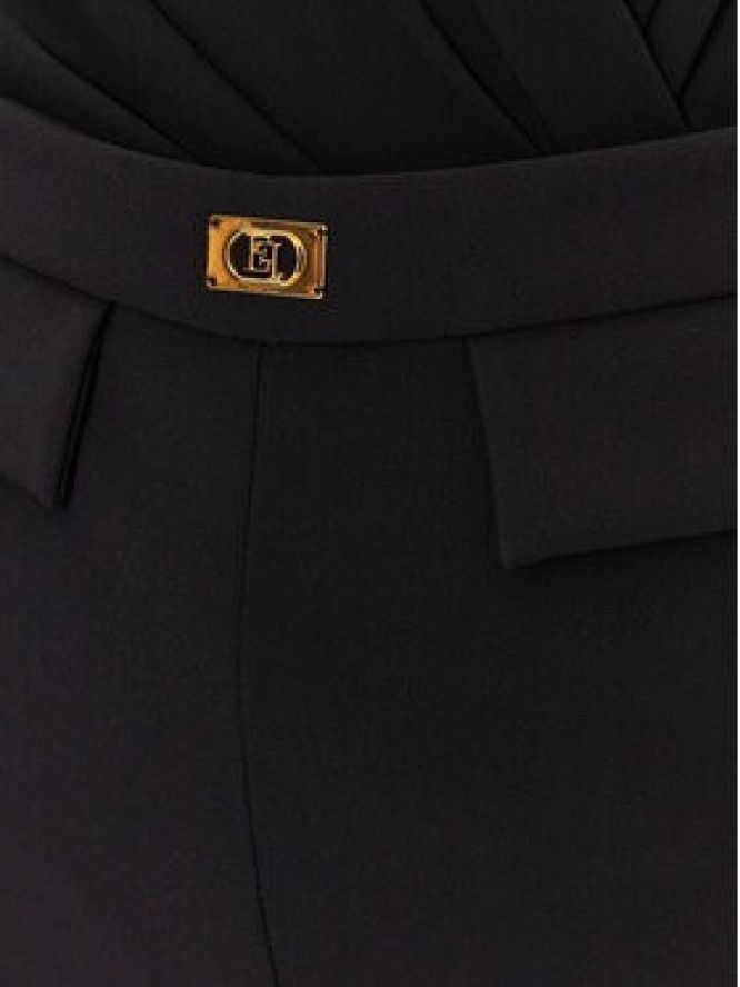 Elisabetta Franchi Spodnie materiałowe PA-078-51E2-V300 Czarny Regular Fit