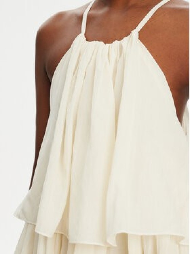 Eleh Sukienka koktajlowa ESS250043 Beżowy Regular Fit