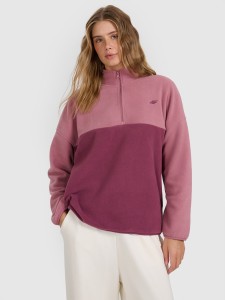 4F Polar ze stójką regular damski - różowy L