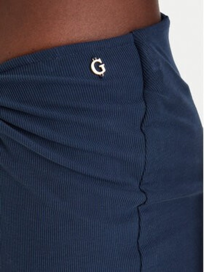 Guess Spódnica maxi W6GD15 K2936 Granatowy Slim Fit