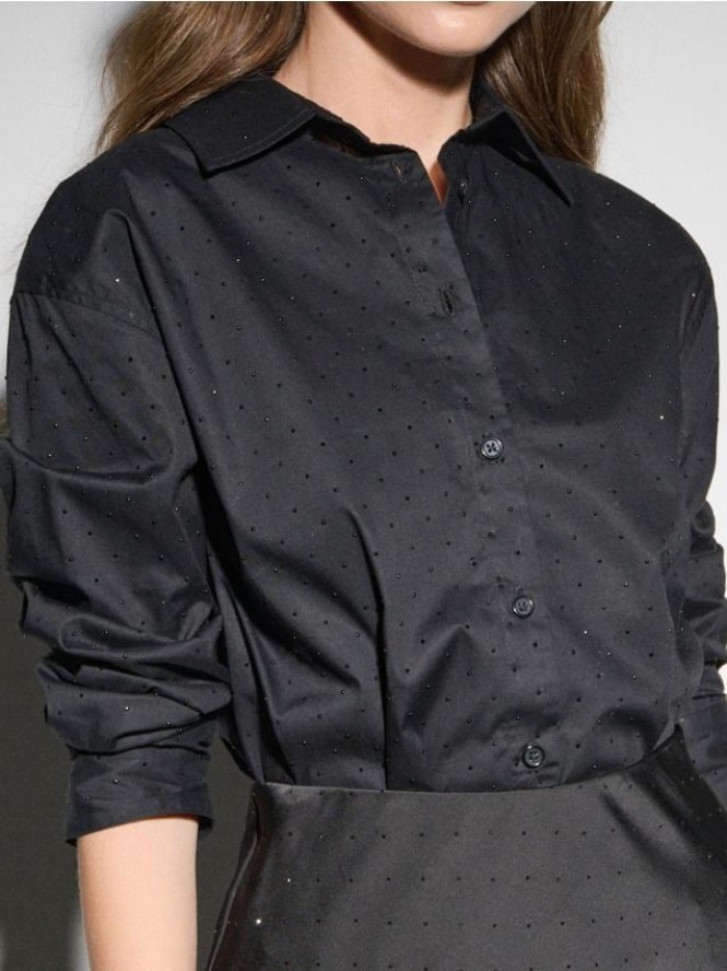 Bawełniana koszula - czarny