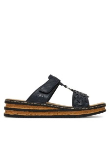 Rieker Klapki 629K9-14 Granatowy