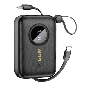 Powerbank Dudao k14 10000mAh z kablami usb-c / lightning