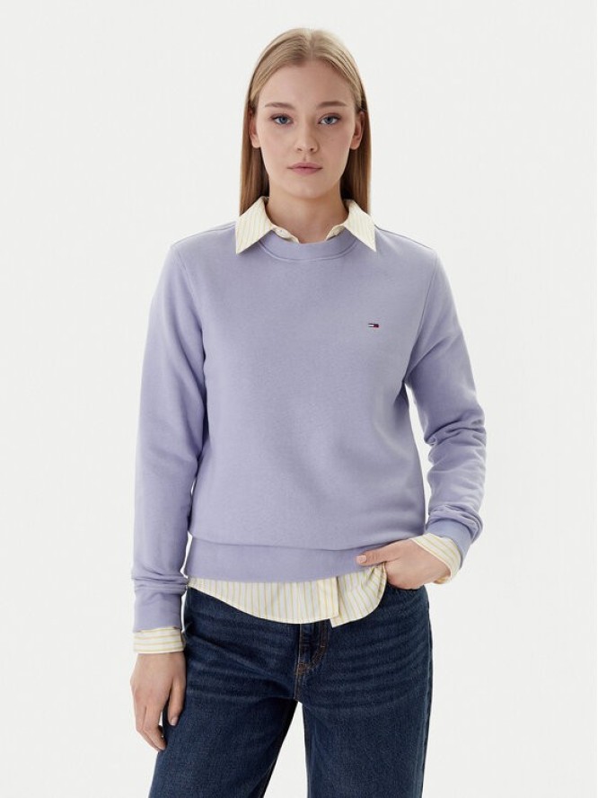 Tommy Jeans Bluza Flag DW0DW19959 Niebieski Regular Fit