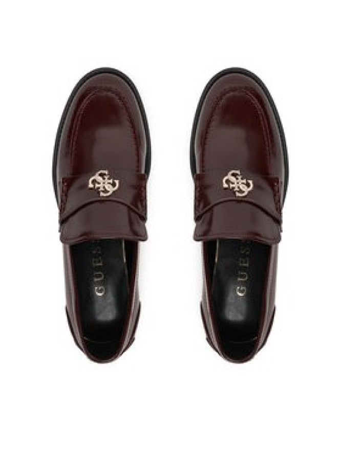 Guess Loafersy FLPBVL ELE14 Bordowy