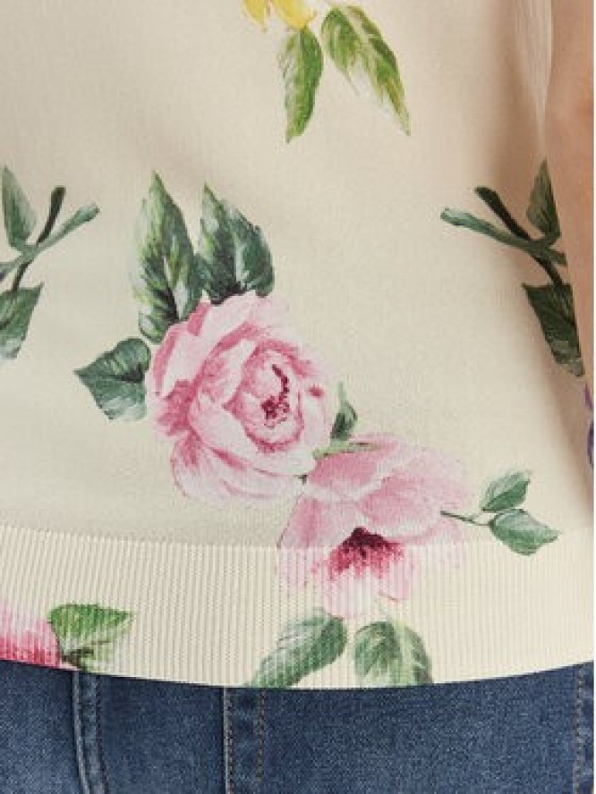 Luisa Spagnoli Bluzka Contigia 100301 Beżowy Slim Fit