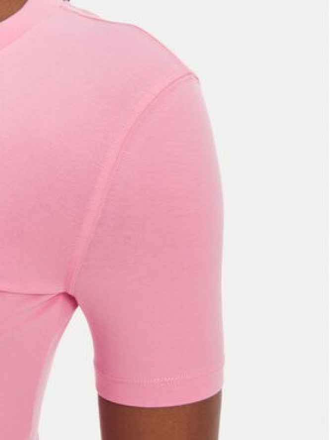 Versace Jeans Couture T-Shirt 80HAHE01 CJ02E Różowy Slim Fit