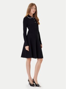 PINKO Sukienka dzianinowa Nisida 105422 A2PT Czarny Regular Fit