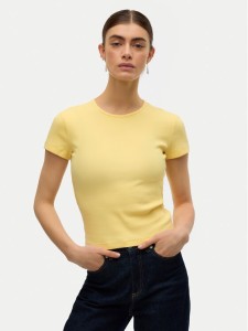 Vero Moda T-Shirt Chloe 10306894 Żółty jasny Tight Fit