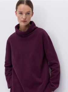 Bluza ze stójką - ciemnofioletowy