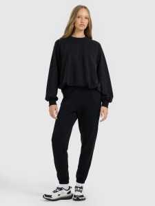 4F Spodnie dresowe joggery z modalem damskie - czarne XS