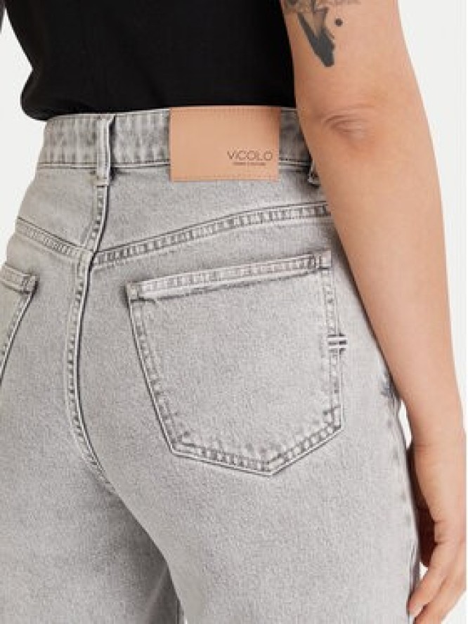 ViCOLO Jeansy DF5127 Szary Wide Fit