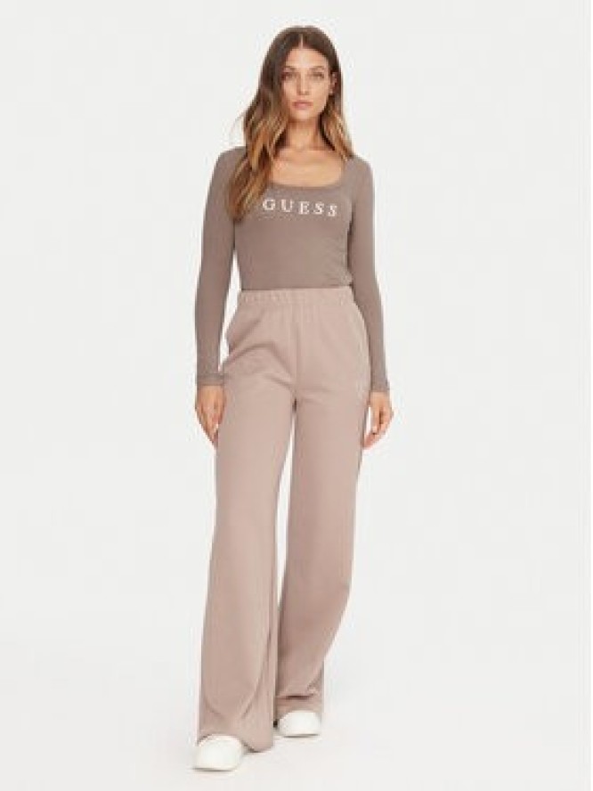 Guess Bluzka O5RI00 KBBU1 Beżowy Regular Fit