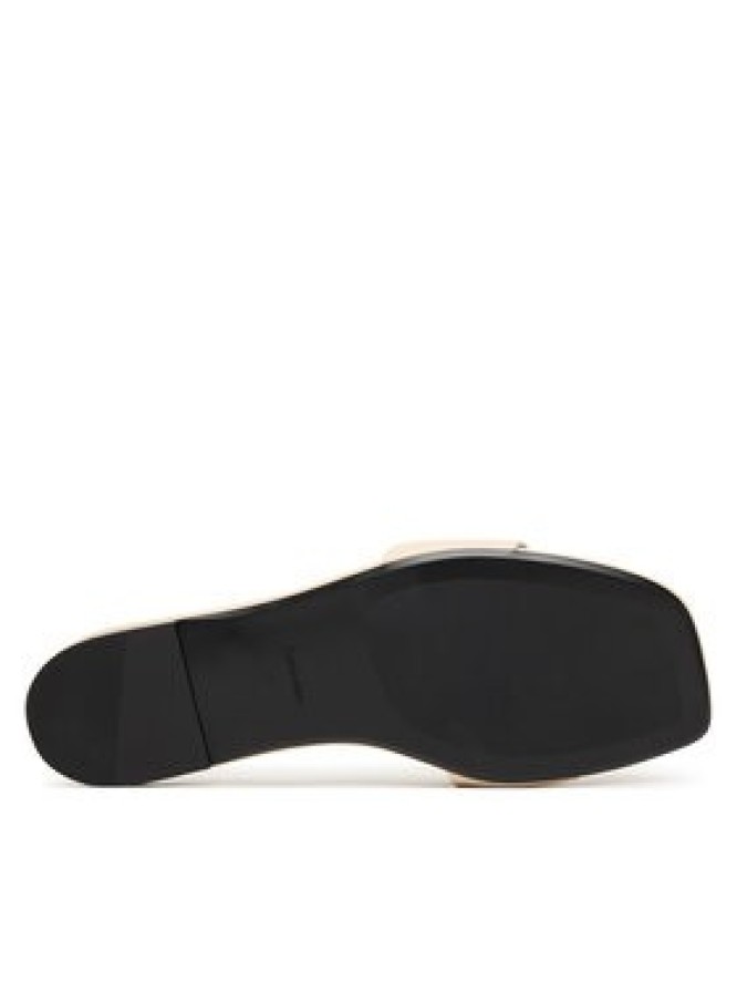 Calvin Klein Klapki Square Flat Sandal Emblem HW0HW03128 Żółty