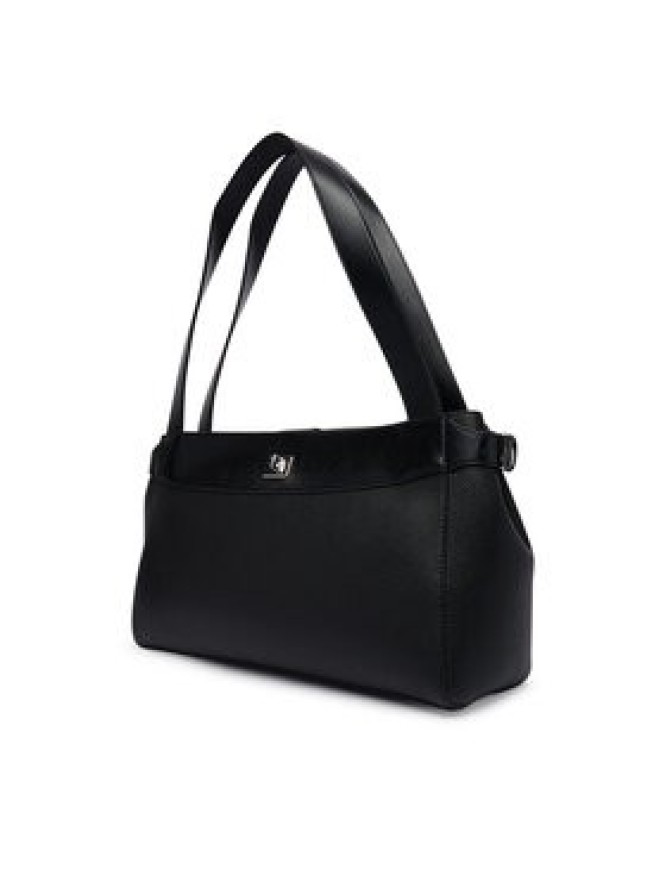 Calvin Klein Torebka Mix Media Work Tote LV04F3887G Czarny