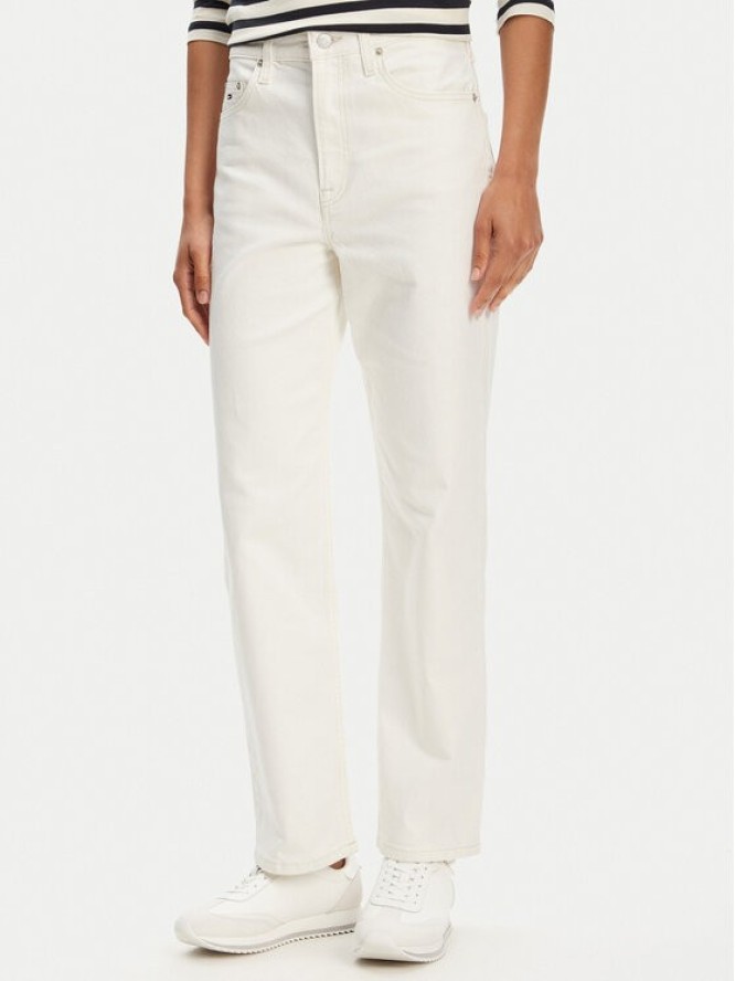 Tommy Jeans Jeansy Layla DW0DW20481 Biały Straight Fit