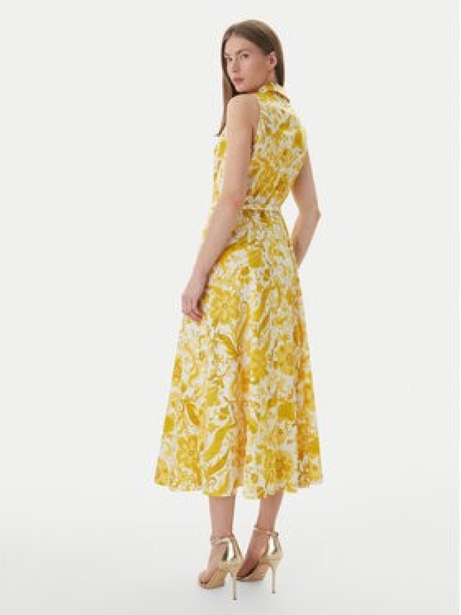 Luisa Spagnoli Sukienka letnia Piagge 542930 Żółty Regular Fit