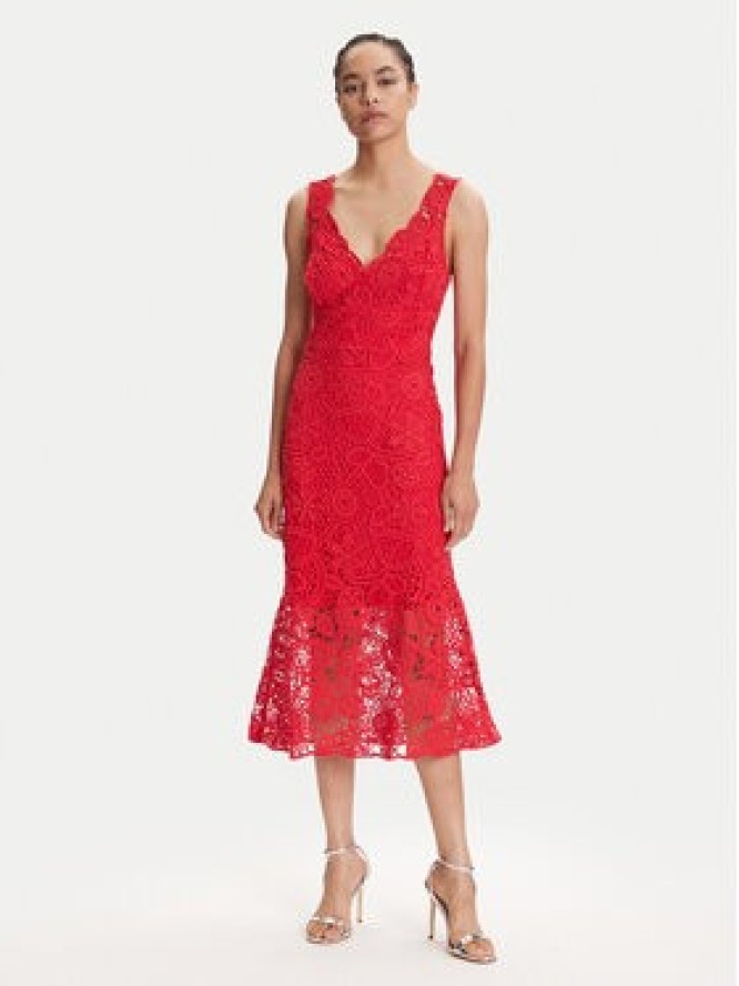 Guess Sukienka koktajlowa W5YK0U WHF50 Czerwony Regular Fit