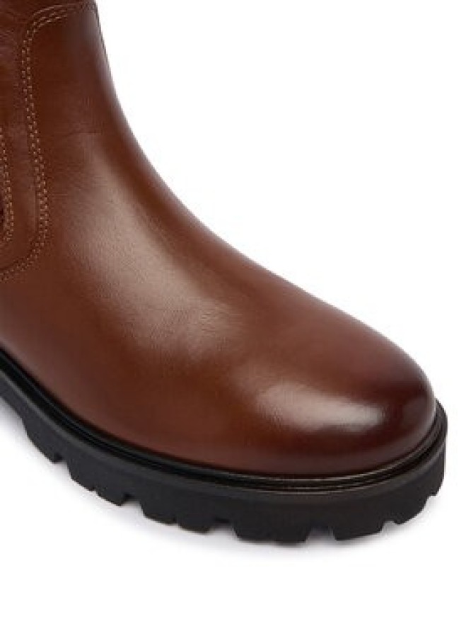Tommy Hilfiger Sztyblety Th Monogram Leather Chelsea Boot FW0FW09562 Brązowy