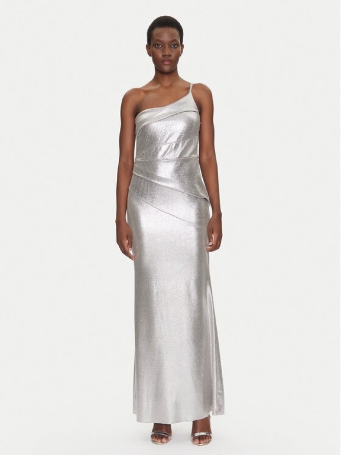 Rinascimento Sukienka wieczorowa CFC0019900002 Srebrny Regular Fit