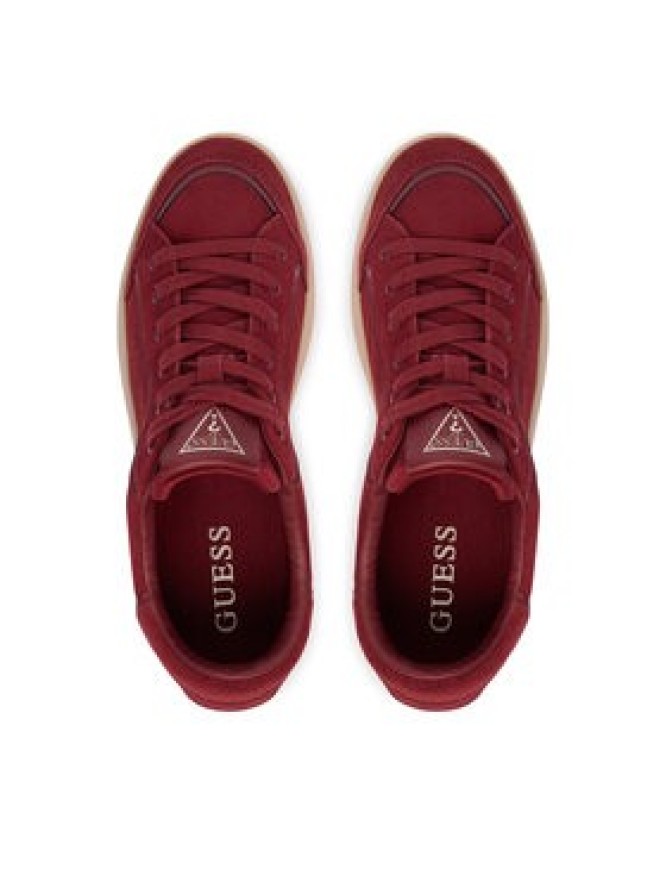 Guess Sneakersy FLTJHE SUE12 Bordowy