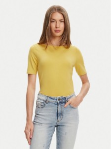 United Colors Of Benetton T-Shirt 3FJHD109K Żółty Slim Fit