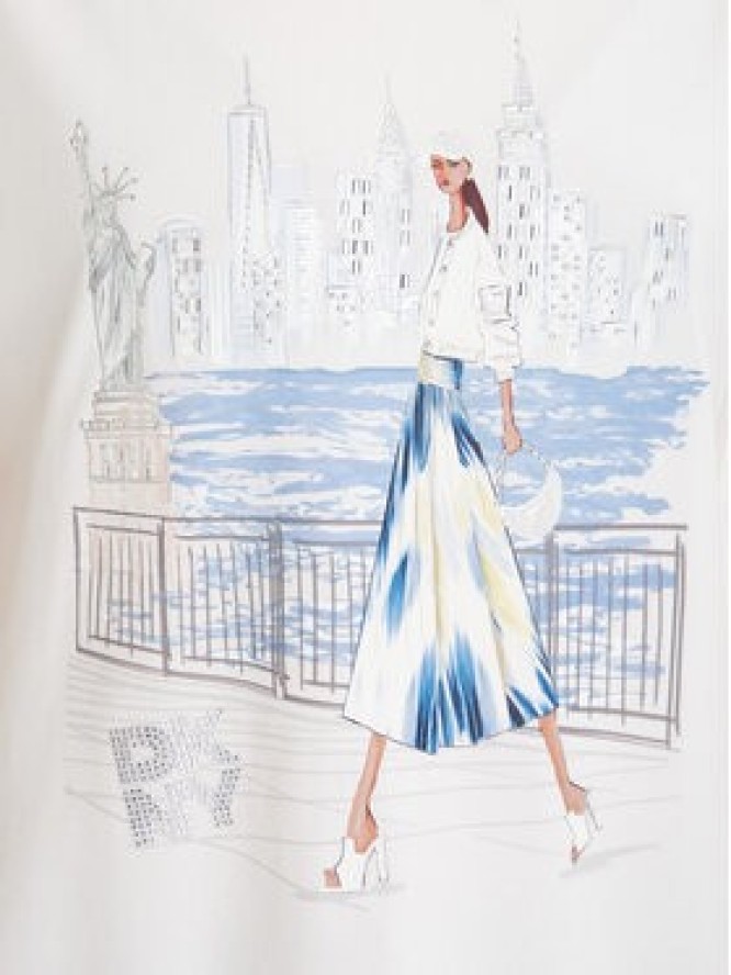 DKNY T-Shirt P61MPWNA Biały Regular Fit