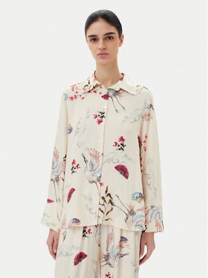 ViCOLO Koszula TD0813 Beżowy Regular Fit