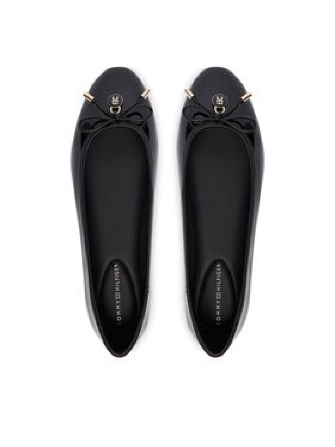 Tommy Hilfiger Baleriny Th Charm Patent Ballerina FW0FW09481 Czarny