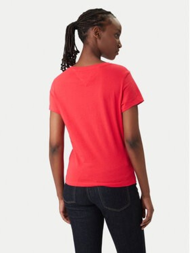 Tommy Jeans T-Shirt DW0DW20458 Czerwony Slim Fit