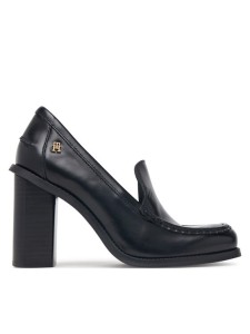 Tommy Hilfiger Półbuty Square Toe Heeled Loafer FW0FW09493 Czarny